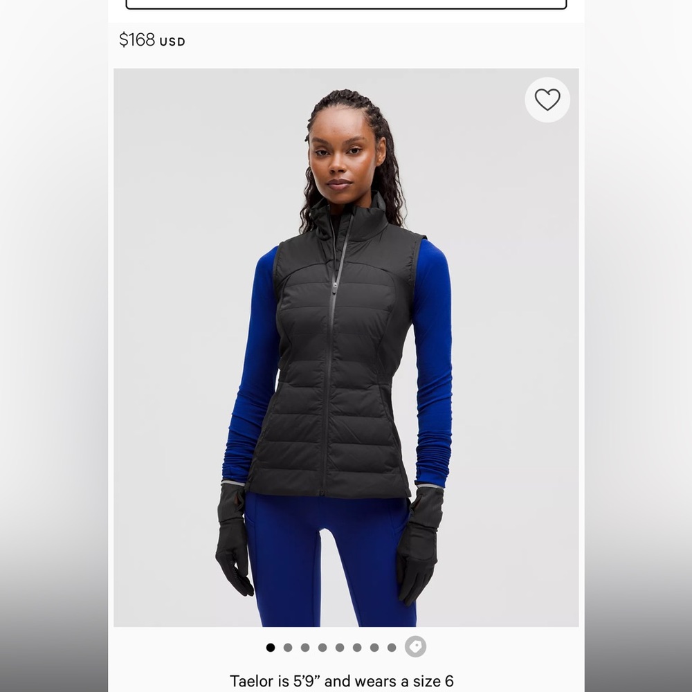 Lululemon Women's Down for It All 700-Down-Fill Vest size 6